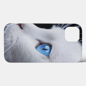 青魅力的い目を持つ白猫 – iPhone 13ケース Case-Mate iPhoneケース (裏面 (横))