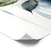 青魅力的バラ水色 ポスター (角)