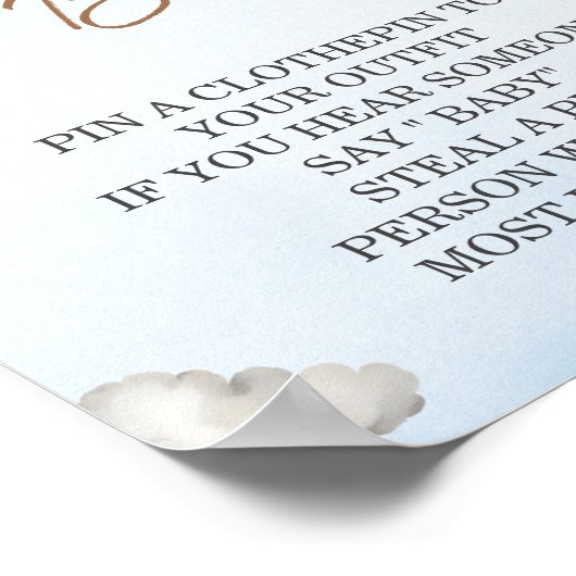 青魅力的熊は赤ちゃんシャワーのゲームを言わない ポスター (角)