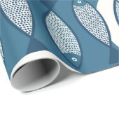 青魚の縫い目の無いインスパイア模様(スカンジ) ラッピングペーパー (ロールコーナー)