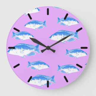 青魚の薄紫 ラージ壁時計