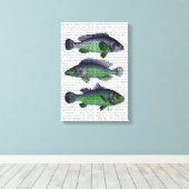 青魚トリオ キャンバスプリント (インサイチュ (ウッドフロア))