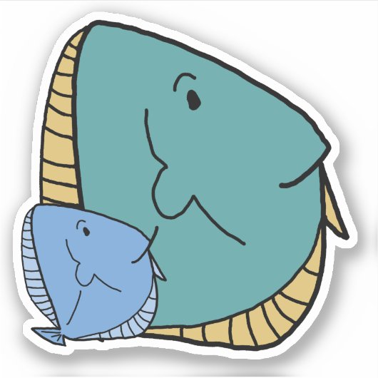 青魚 シール (正面)