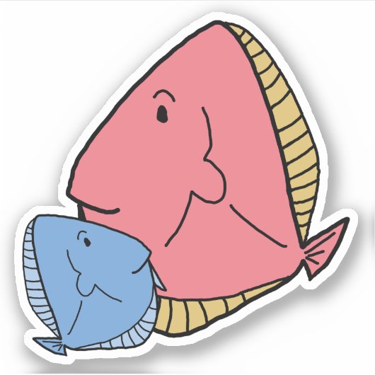 青魚、黄魚 シール (正面)