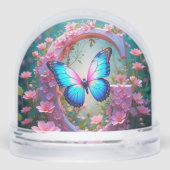 青鮮やかい蝶のフローラ飾文字 (裏面)