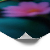 青鮮やかい蝶のフローラ飾文字 ポスター (角)