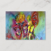 青鮮やかきらめく紫の蝶 名刺 (裏面)