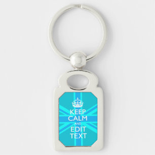 青鮮やかアクア保Calm Your Text Union Jack キーホルダー