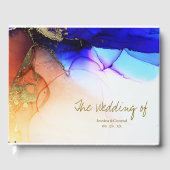 青鮮やかオレンジ結婚ズ ゲストブック (正面)