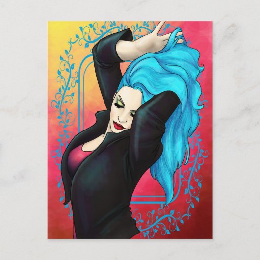 青鮮やかピンナップ ポストカード (正面)