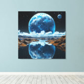 青鮮やか月 キャンバスプリント (インサイチュ (ウッドフロア))