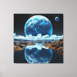 青鮮やか月 キャンバスプリント