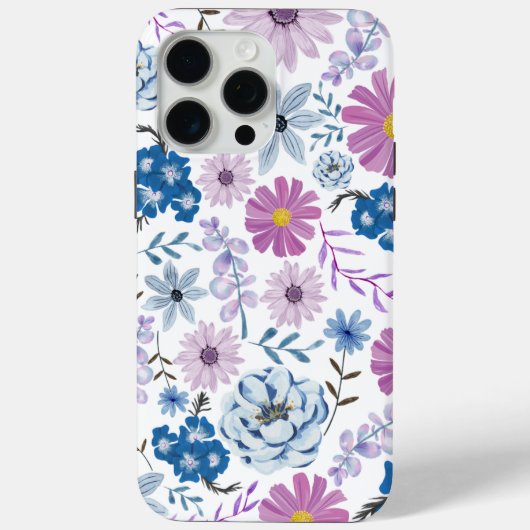 青鮮やか桃色の絵を描花 Case-Mate iPhoneケース (裏面)
