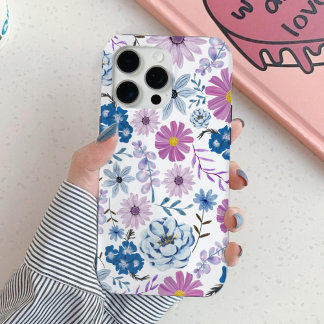 青鮮やか桃色の絵を描花 iPhone 15 PRO MAXケース