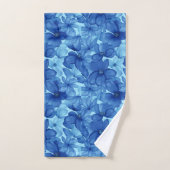 青鮮やか水色フローラタオルセット バスタオルセット (ハンドタオル)
