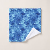 青鮮やか水色フローラタオルセット バスタオルセット (ウォッシュタオル)