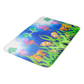 青鮮やか海中魚 バスマット (アングル)