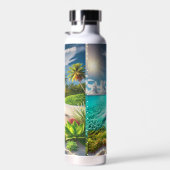 青鮮やか熱帯ビーチ ウォーターボトル (右面)