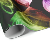 青鮮やか紫抽象芸術煙パターン ラッピングペーパー (ロールコーナー)