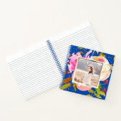 青鮮やか色のフローラと紙吹雪写真 ノートブック (内部)