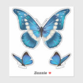 青鮮やか蝶自然-インスパイアデカール シール (シート)