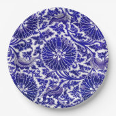 青鮮やか装飾デザイン ペーパープレート (正面)