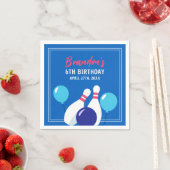 青鮮やか赤ボーリング第6誕生日 スタンダードカクテルナプキン (インサイチュ)