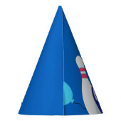 青鮮やか赤ボーリング第6誕生日 パーティーハット (裏面)