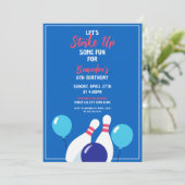 青鮮やか赤ボーリング第6誕生日 招待状 (スタンド正面)