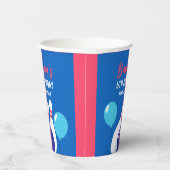 青鮮やか赤ボーリング第6誕生日 紙コップ (右)