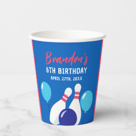 青鮮やか赤ボーリング第6誕生日 紙コップ