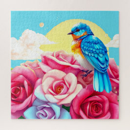 青鮮やか鳥 ジグソーパズル