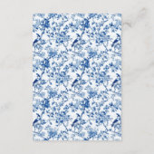 青鳥と花結婚の花 エンクロージャーカード (裏面)