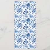 青鳥と花結婚の花 メニュー (裏面)