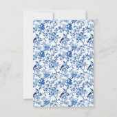 青鳥と花結婚の花 出欠カード (裏面)