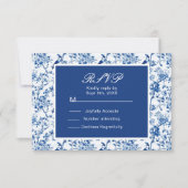 青鳥と花結婚の花 出欠カード (正面)