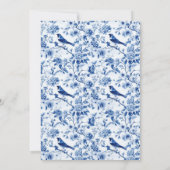 青鳥と花結婚の花 招待状 (裏面)