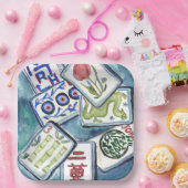 青麻雀タイル ペーパープレート (パーティー)