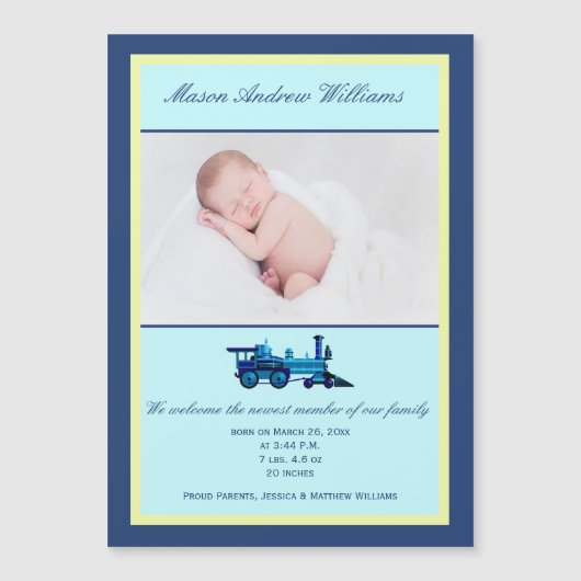 青黄列車 |写真の誕生のお知らせ (正面)