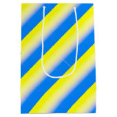 青黄国ウクライナインスパイア平和戦争 ミディアムペーパーバッグ (裏面)