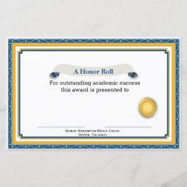 青黄学位授賞状