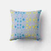 青黄星付きデザイナー枕 クッション (裏面)