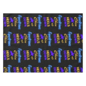 青黄色で顎を上げる テーブルクロス (正面(横))