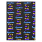 青黄色で顎を上げる テーブルクロス (正面)