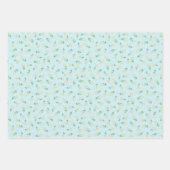 青黄色ビー及びハニカム包装紙S ラッピングペーパーシート (正面3)