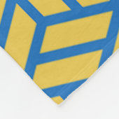 青黄色六角ジオメトリ3Dパターン フリースブランケット (角)