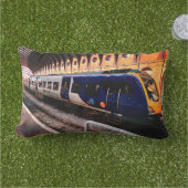 青黄色列車 アウトドアクッション (芝生)