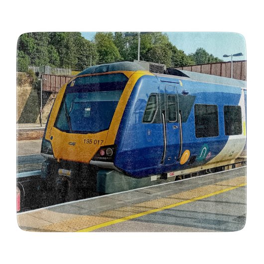 青黄色列車 カッティングボード (正面)