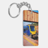 青黄色列車 キーホルダー (正面左)