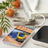 青黄色列車 キーホルダー (正面右)